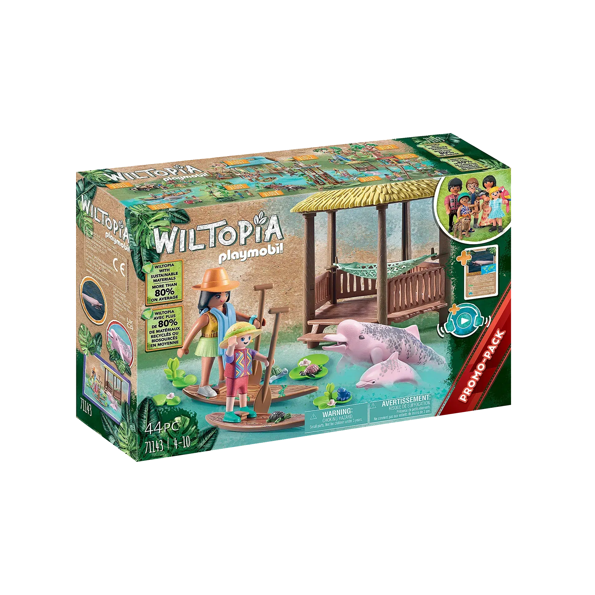 Playmobil-Wiltopia - Paddling Tour with River Dolphins-71143-Legacy Toys