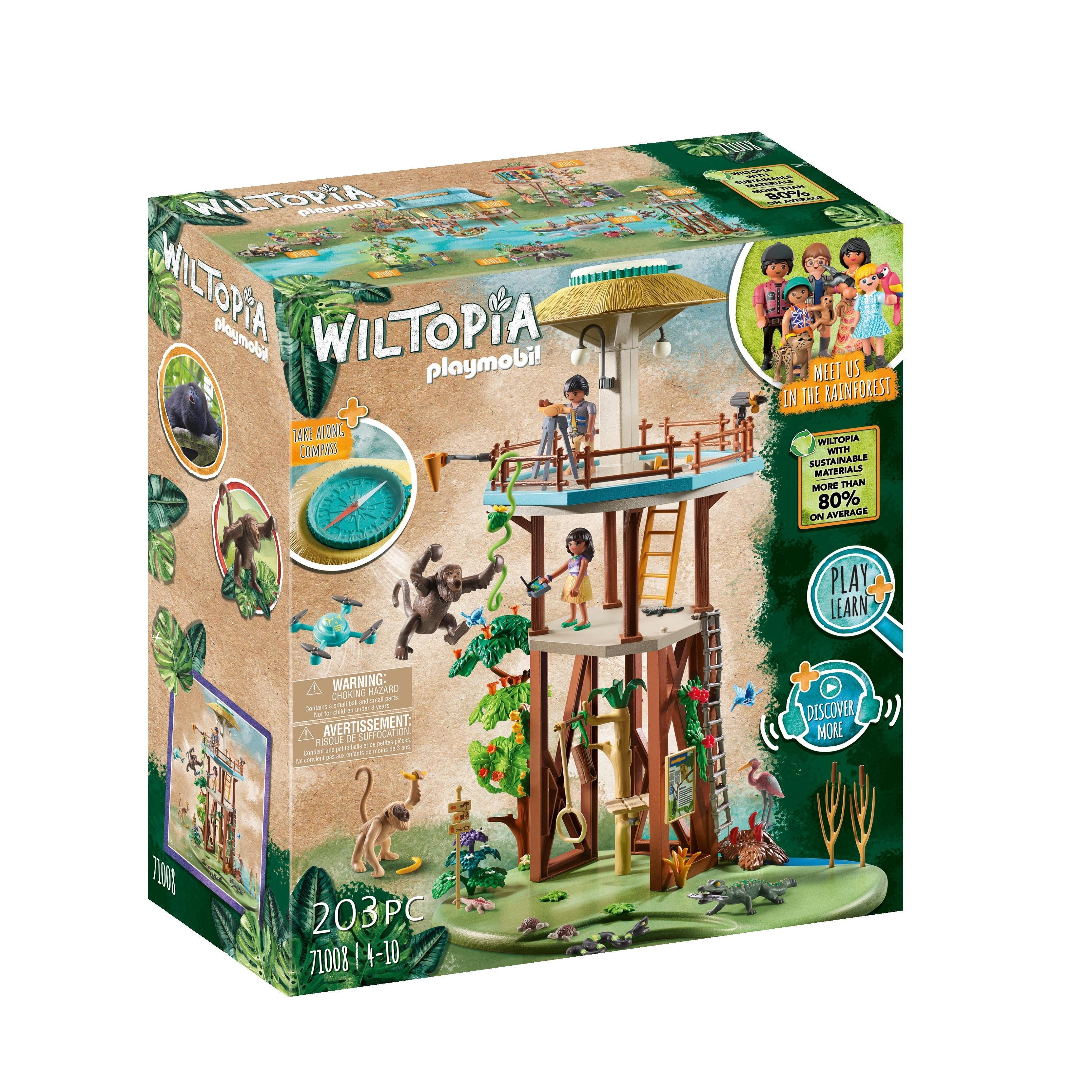 Playmobil-Wiltopia - Research Tower with Compass-71008-Legacy Toys