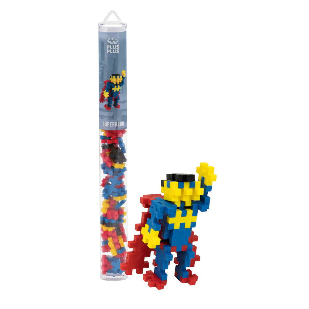 Plus-Plus USA-Plus-Plus Tube - Superhero-04127-Legacy Toys