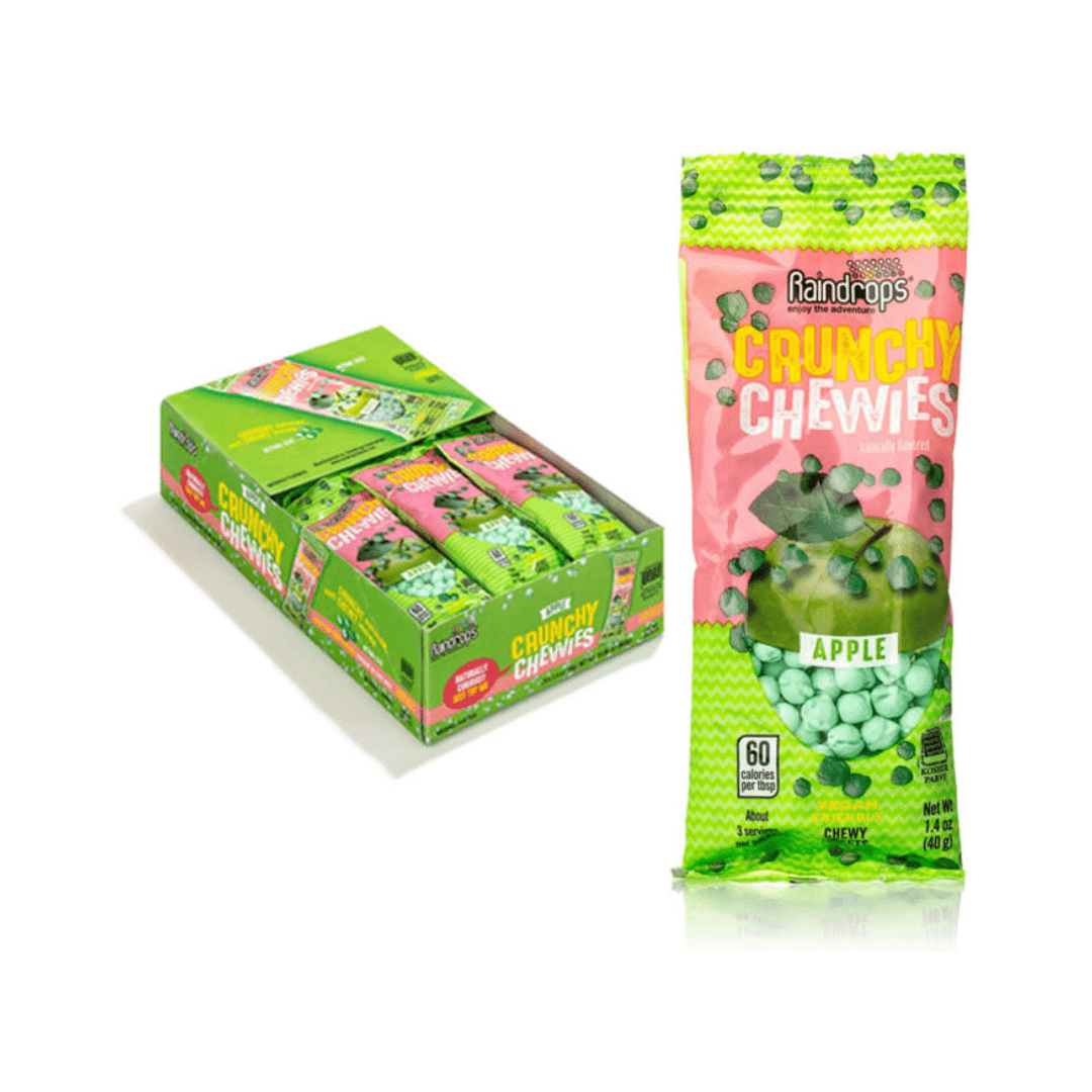 Raindrops-Crunchy Chewies - Apple 1.4 oz. Bag-R11002-24-Box of 24-Legacy Toys