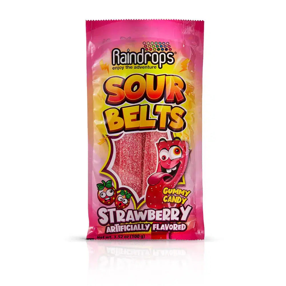 Raindrops-Sour Belts Strawberry 3.52 oz.-R16000-Single-Legacy Toys