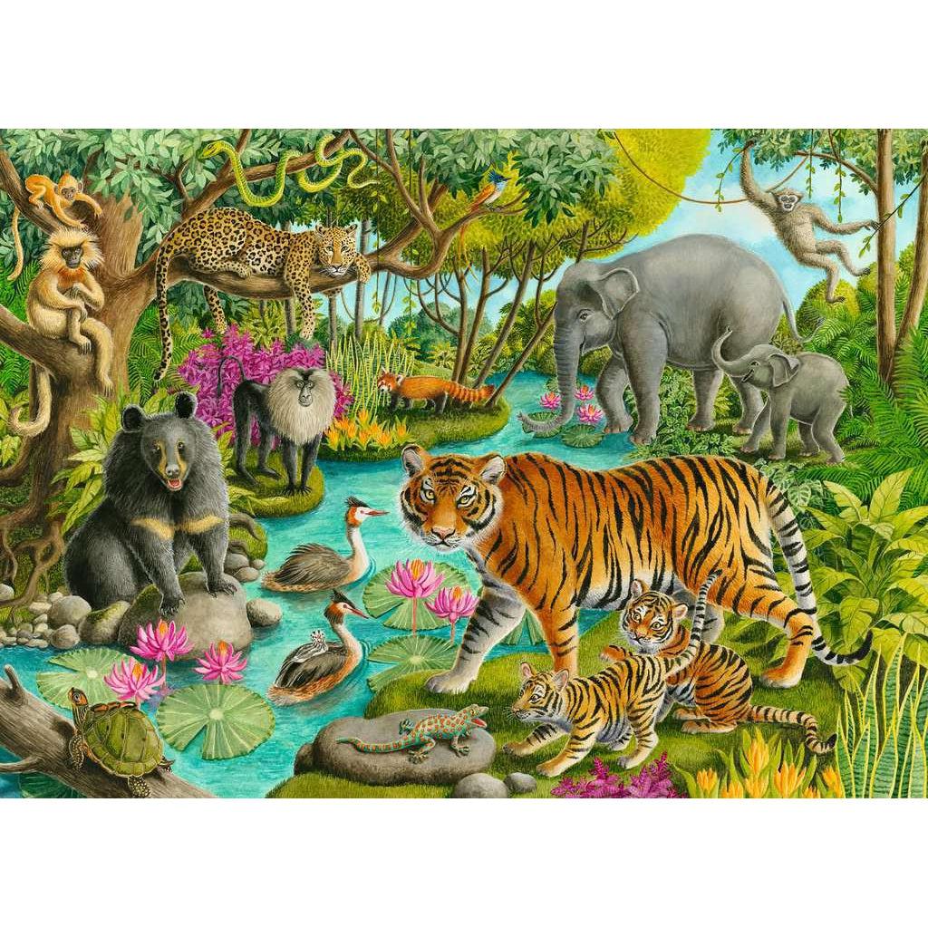 Ravensburger-Animals of India 60 Piece Puzzle-5163-Legacy Toys