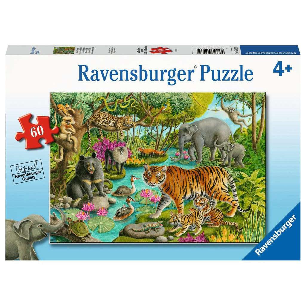 Ravensburger-Animals of India 60 Piece Puzzle-5163-Legacy Toys