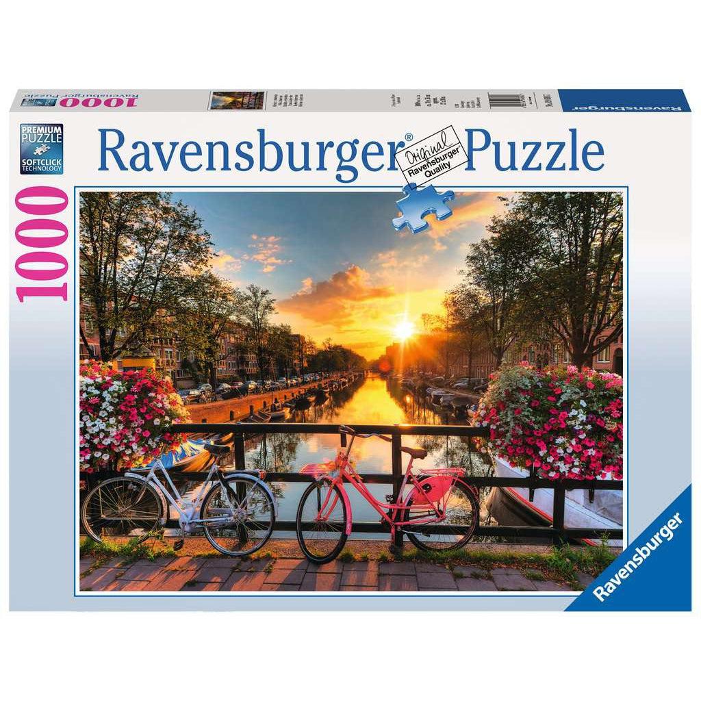 Ravensburger-Bicycles in Amsterdam 1000 Piece Puzzle-19606-Legacy Toys