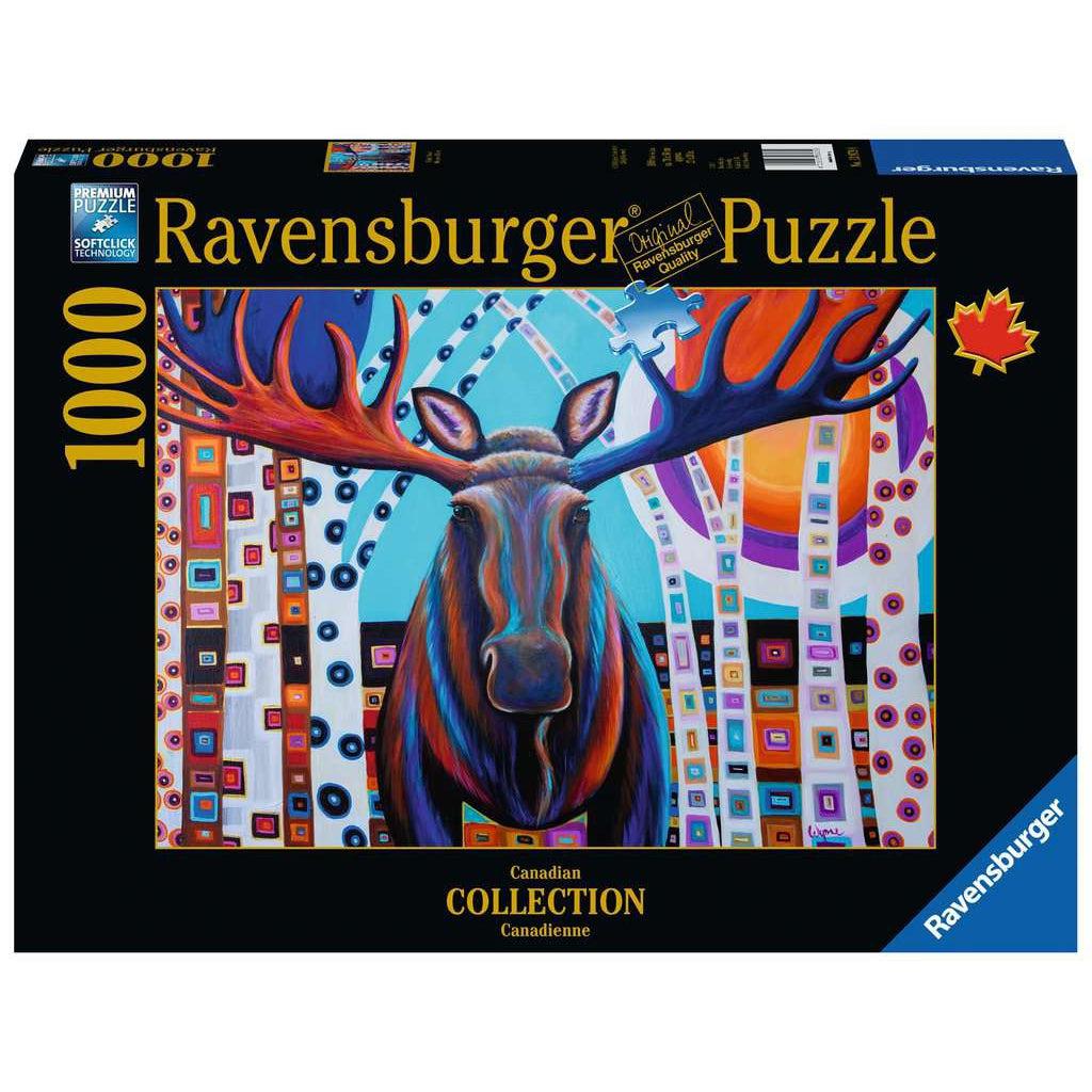 Ravensburger-Canadian Collection: Winter Moose 1000 Piece Puzzle-13979-Legacy Toys