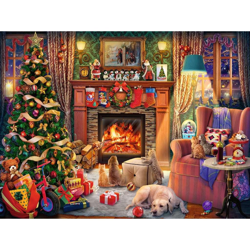 Ravensburger-Christmas Eve Seasonal 1500 Piece Puzzle-16558-Legacy Toys