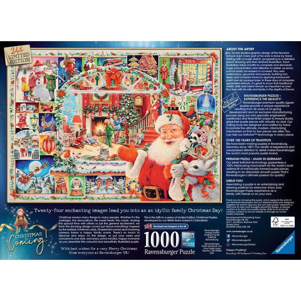 Ravensburger-Christmas is Coming! Seasonal 1000 Piece Puzzle-16511-Legacy Toys
