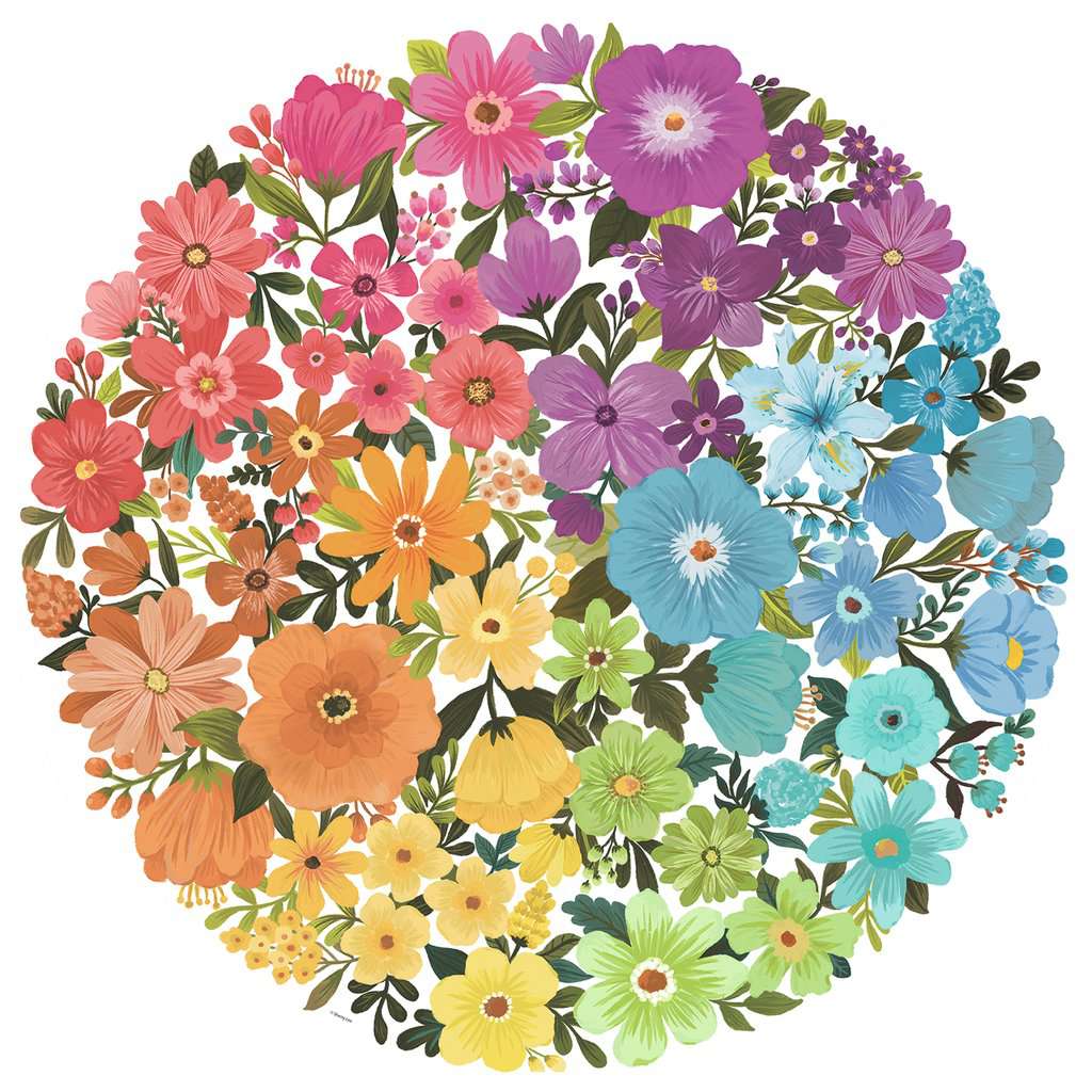 Ravensburger-Circle of Colors: Flowers 500 Piece Puzzle-17167-Legacy Toys