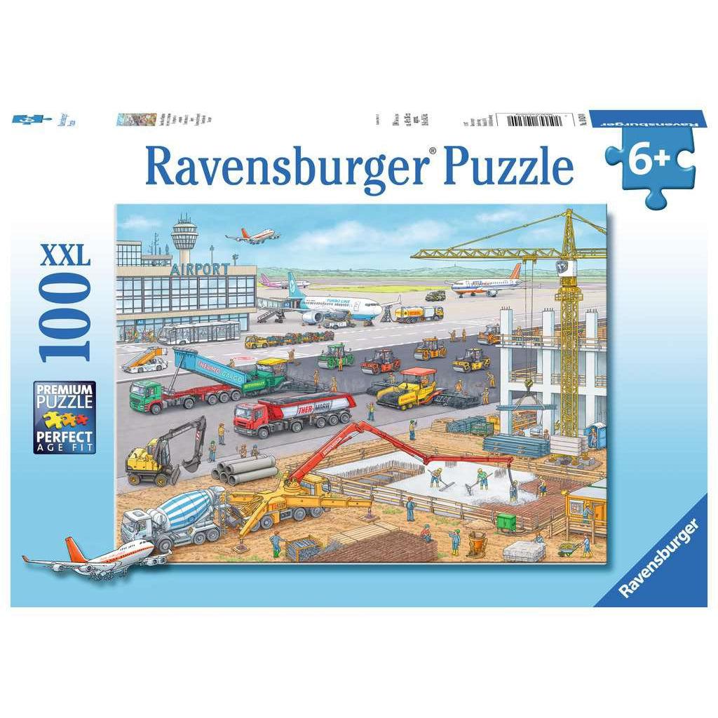 Ravensburger-Construction At The Airport - 100 Piece Puzzle-10624-Legacy Toys