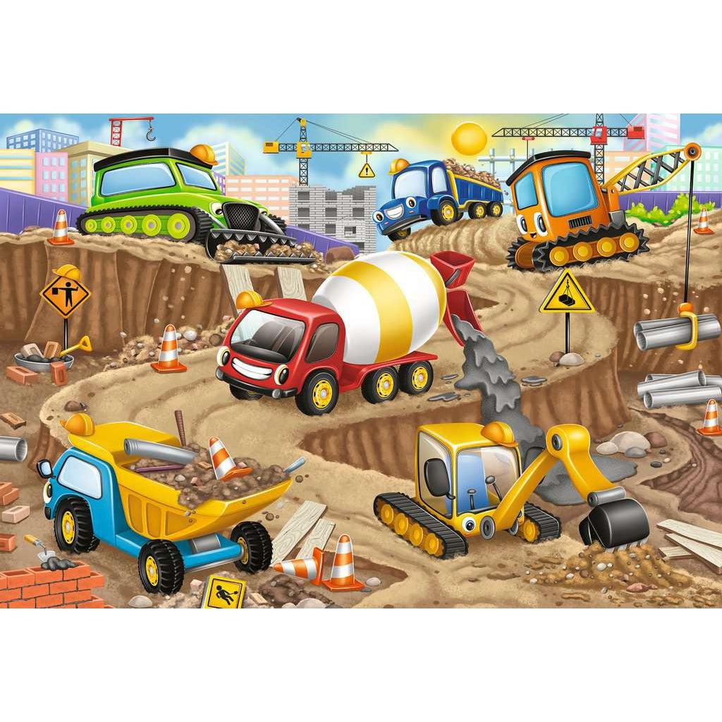 Ravensburger-Construction Fun 24 Piece Floor Puzzle-3077-Legacy Toys