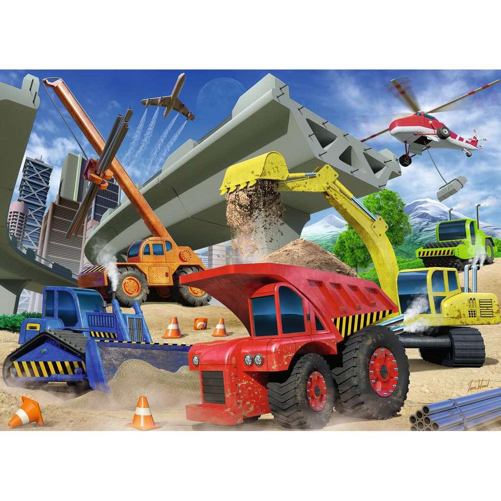 Ravensburger-Construction Trucks 60 Piece Puzzle-5182-Legacy Toys