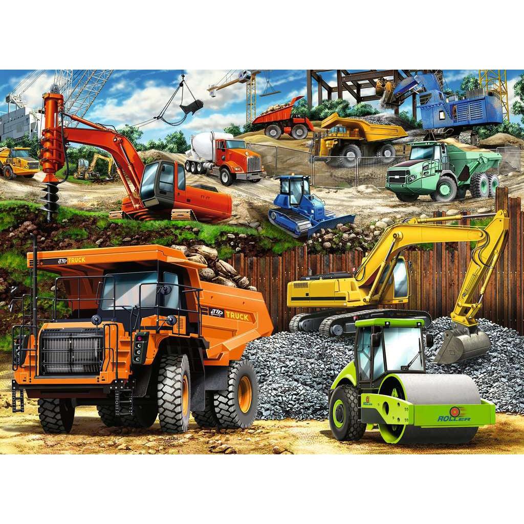 Ravensburger-Construction Vehicles 100 Piece Puzzle-12973-Legacy Toys