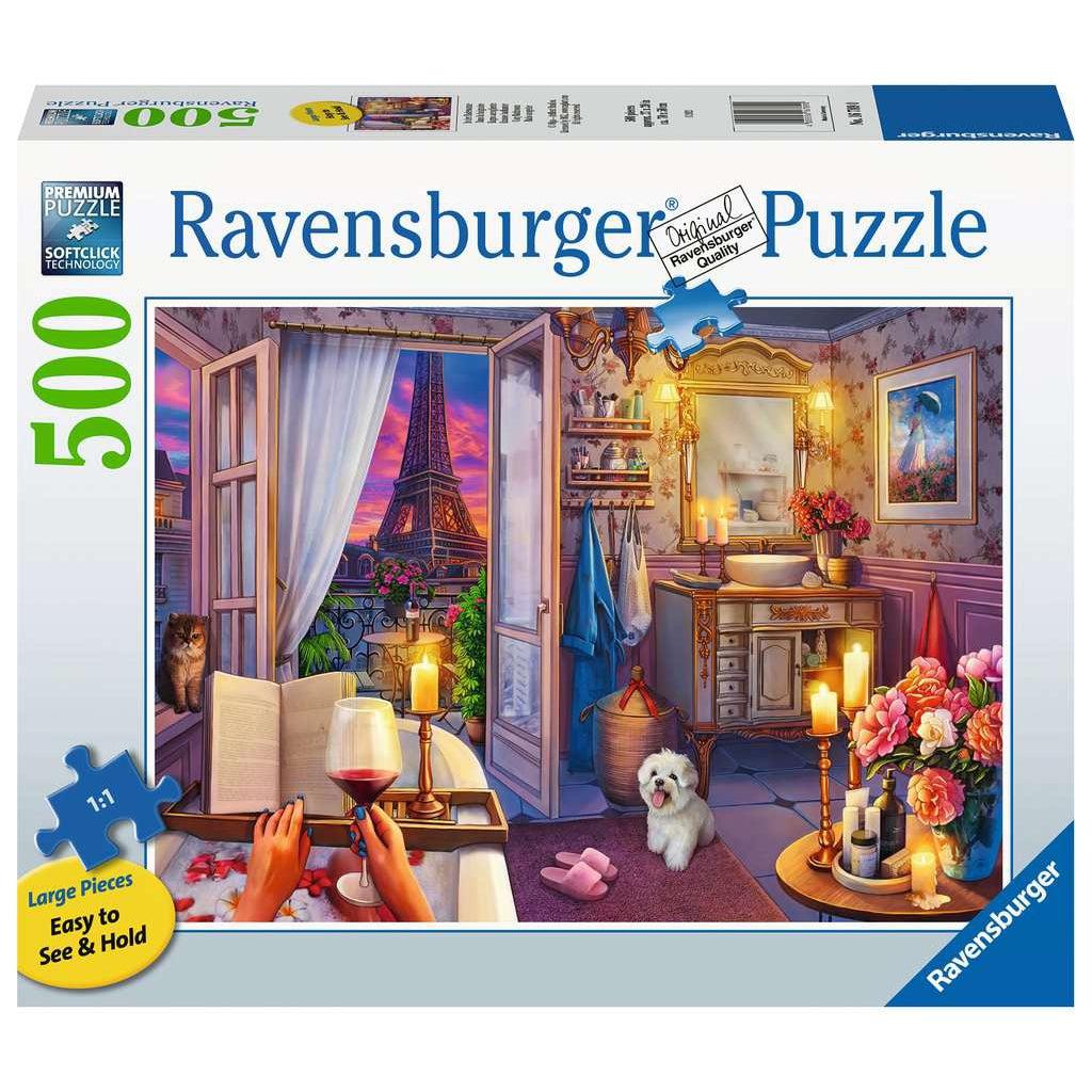 Ravensburger-Cozy Bathroom 500 Piece Large Format-16789-Legacy Toys