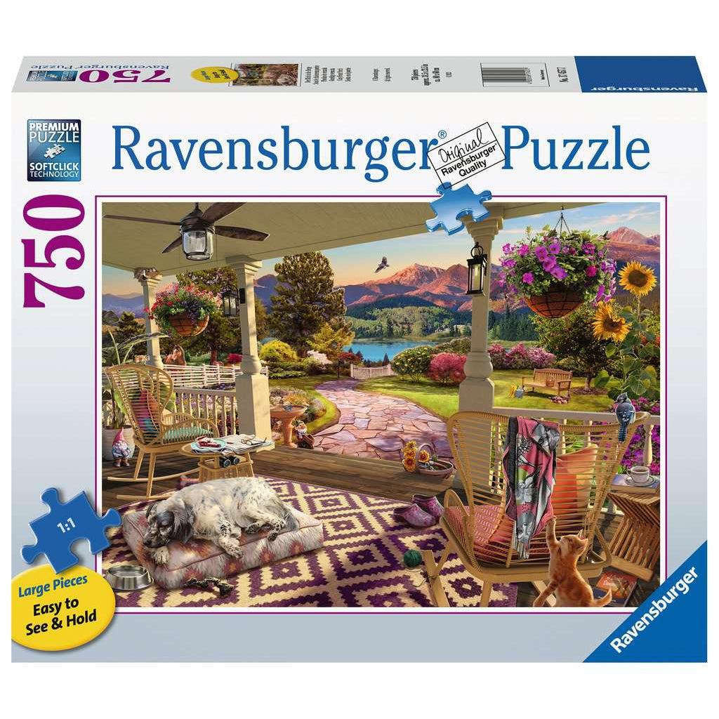 Ravensburger-Cozy Front Porch 750 Piece Large Format Puzzle-17457-Legacy Toys