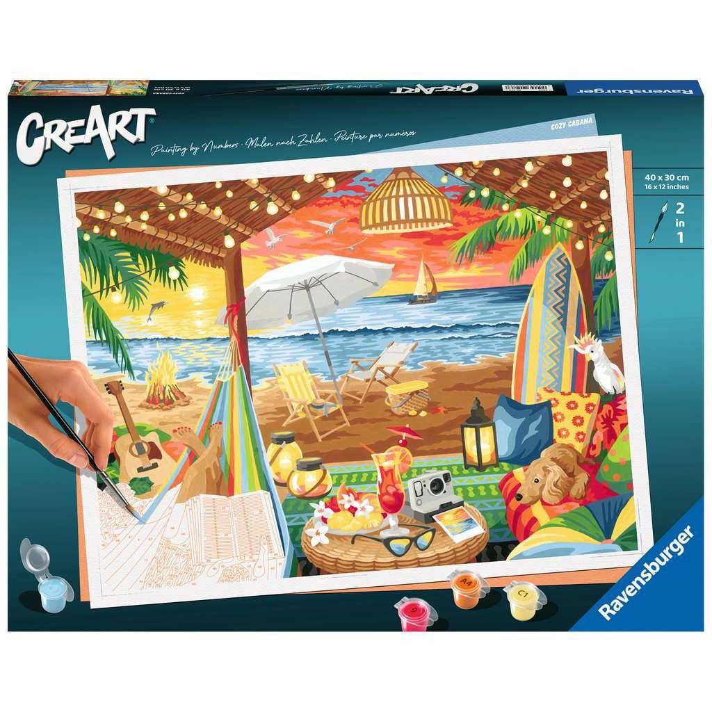 Ravensburger-CreArt Cozy Cabana 12x16 Paint by Number-20276-Legacy Toys