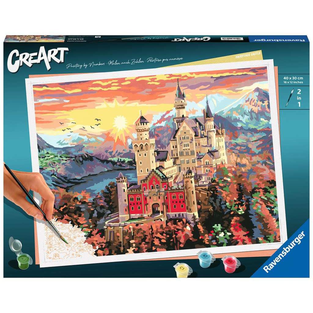 Ravensburger-CreArt Fairytale Castle 12x16 Paint by Number-20278-Legacy Toys