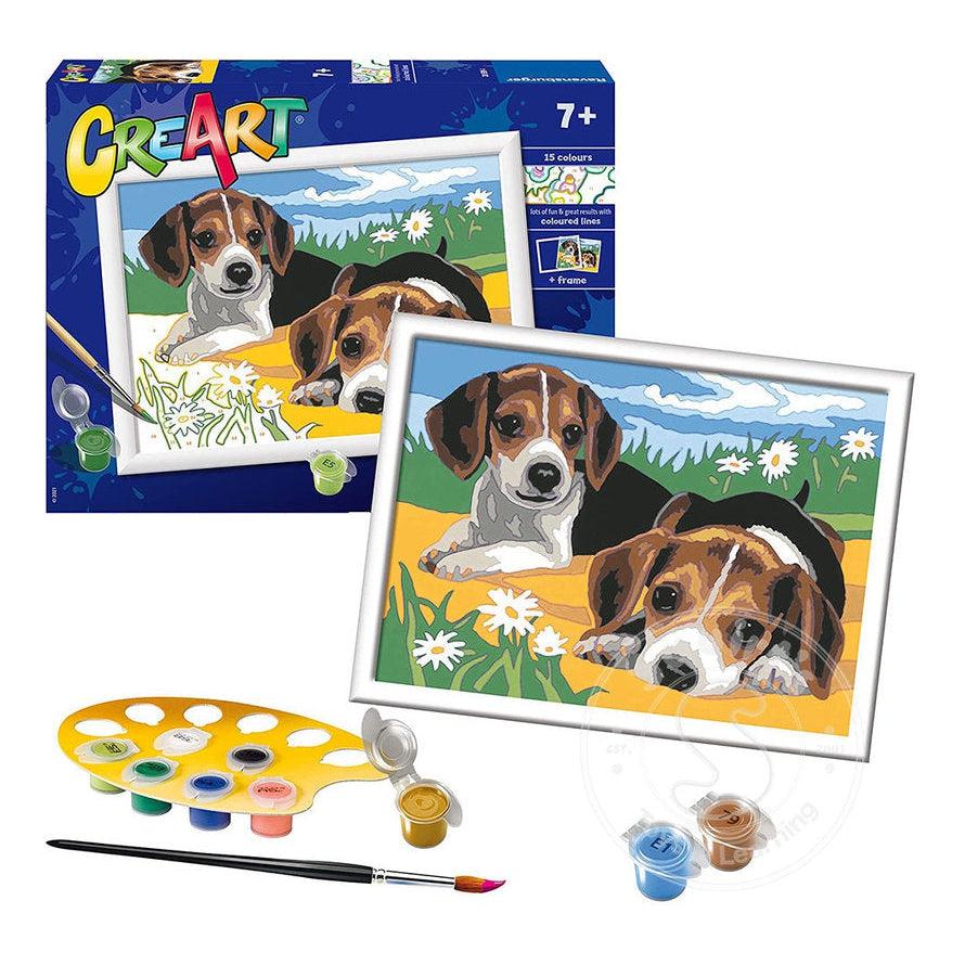 Ravensburger-CreArt Jack Russell Puppy 7x10 Paint by Number-28939-Legacy  Toys