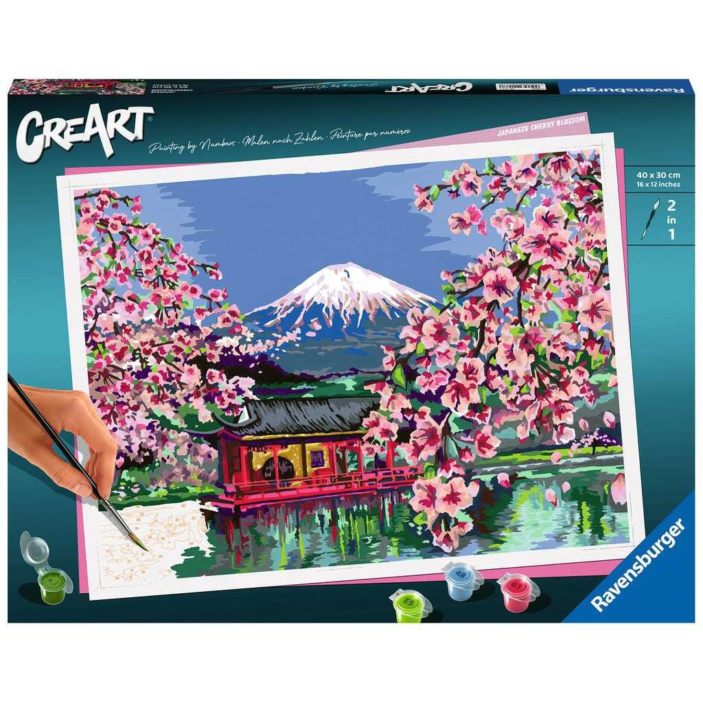 Ravensburger-CreArt Japanese Spring 12x16 Paint by Number-20177-Legacy Toys