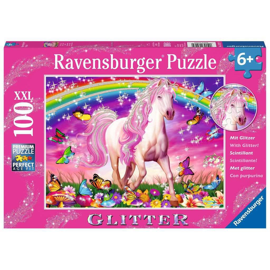 Ravensburger-Horse Dream Glitter - 100 Piece Puzzle-13927-Legacy Toys