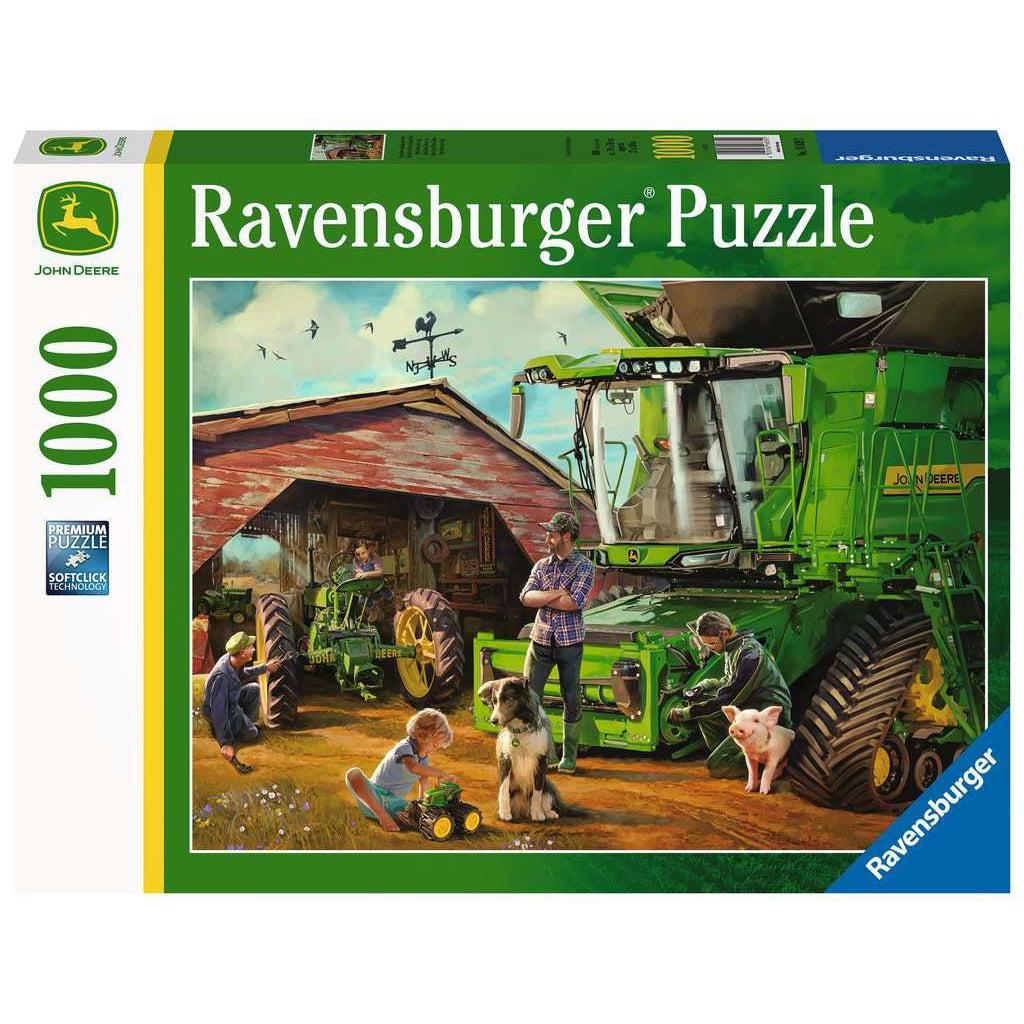 Ravensburger-John Deere Then & Now - 1,000 Piece Puzzle-168392-Legacy Toys