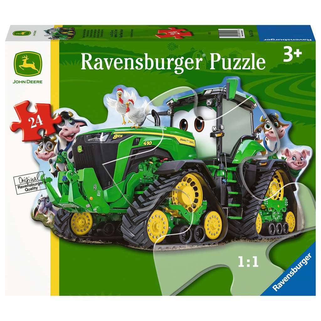 Ravensburger-John Deere Tractor Shaped - 24 Piece Puzzle-5172-Legacy Toys