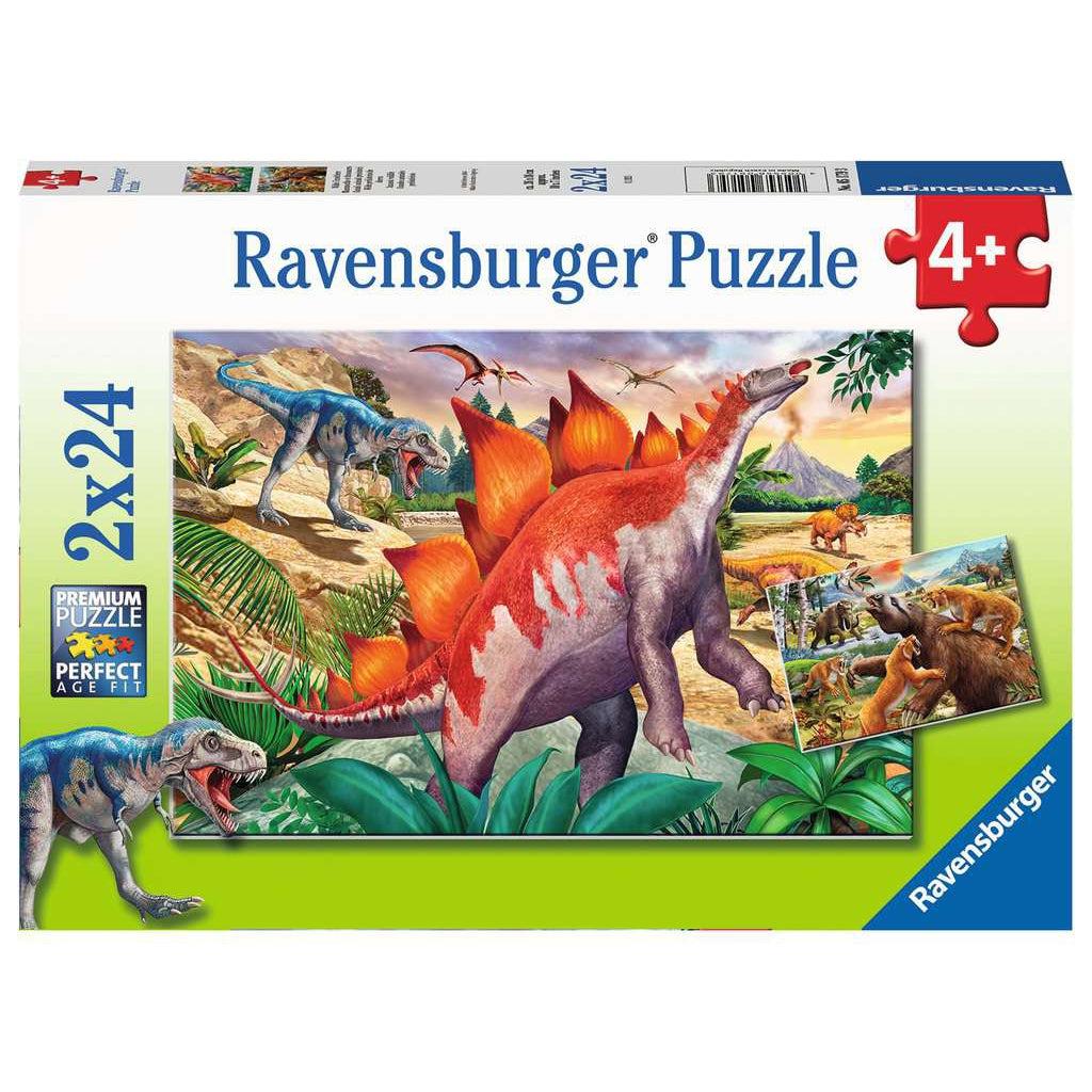 Ravensburger-Jurassic Wildlife 2x24 Piece Puzzle-5179-Legacy Toys