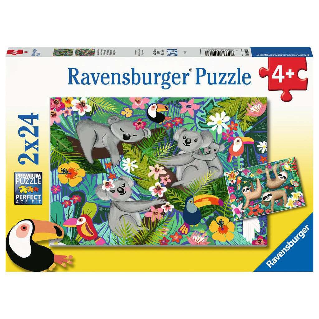 Ravensburger-Koalas and Sloths - 2x24 Piece Puzzles-5183-Legacy Toys