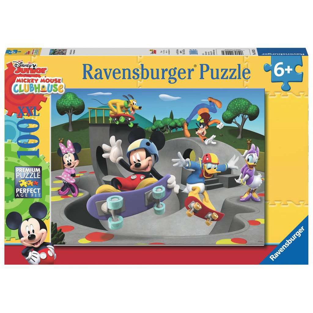 Ravensburger-Mickey Mouse Clubhouse - At the Skate Park 100 Piece Puzzle-10923-Legacy Toys