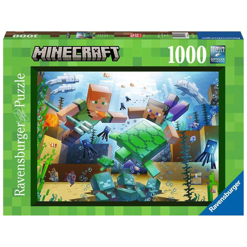 Ravensburger-Minecraft Mosaic 1000 Piece Puzzle-17187-Legacy Toys
