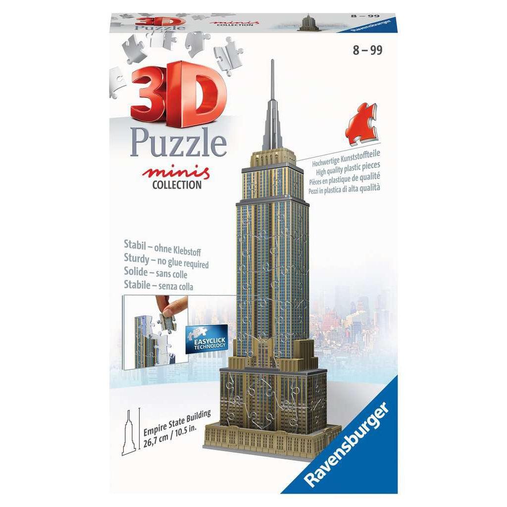 Ravensburger-Mini Empire State Building 3D 66 Piece Puzzle-11271-Legacy Toys