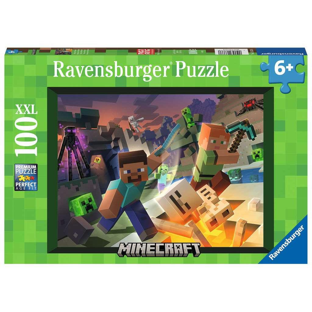 Ravensburger-Monster Minecraft 100 Piece Puzzle-13333-Legacy Toys