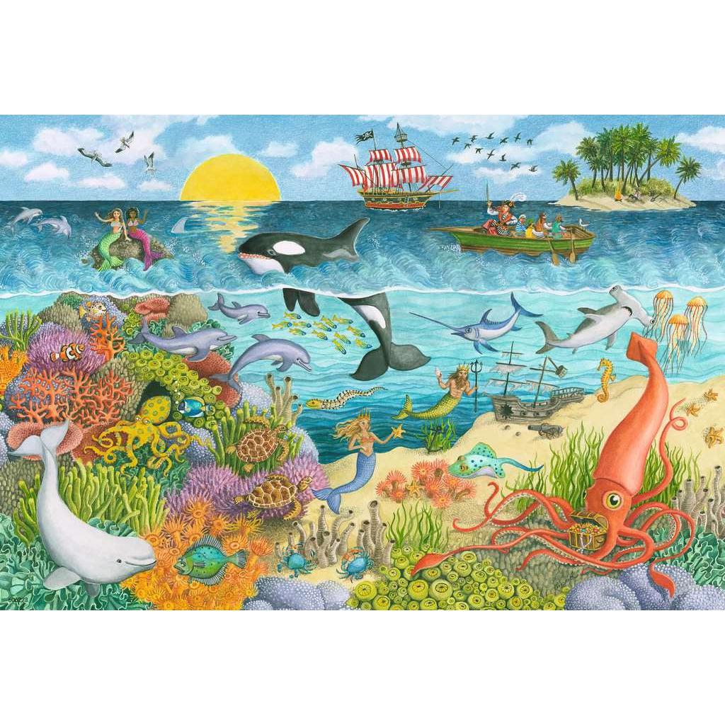 Ravensburger-Pirates & Mermaids - 2x24 Piece Puzzle-5676-Legacy Toys