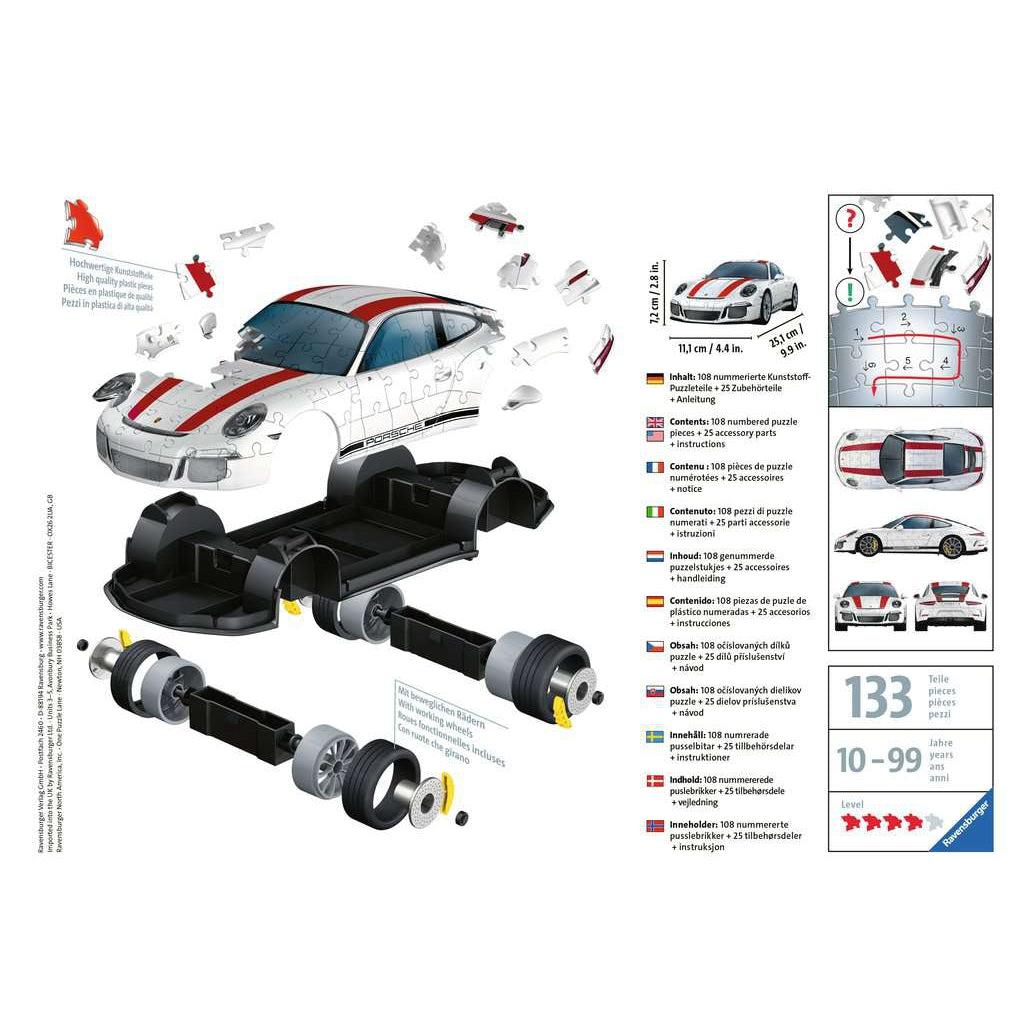 Ravensburger-Porsche 911 R 3D 108 Piece Puzzle-12528-Legacy Toys