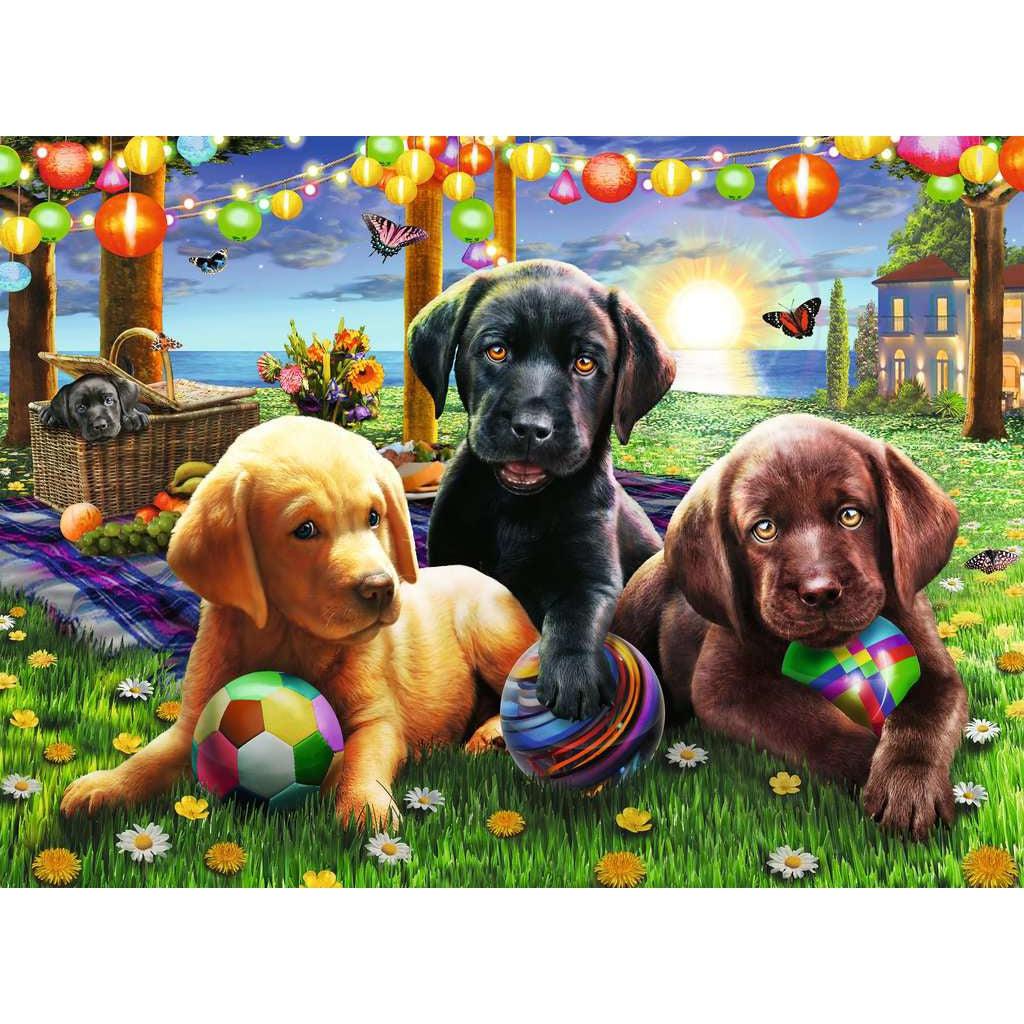 Ravensburger-Puppy Picnic 100 Piece Puzzle-12886-Legacy Toys
