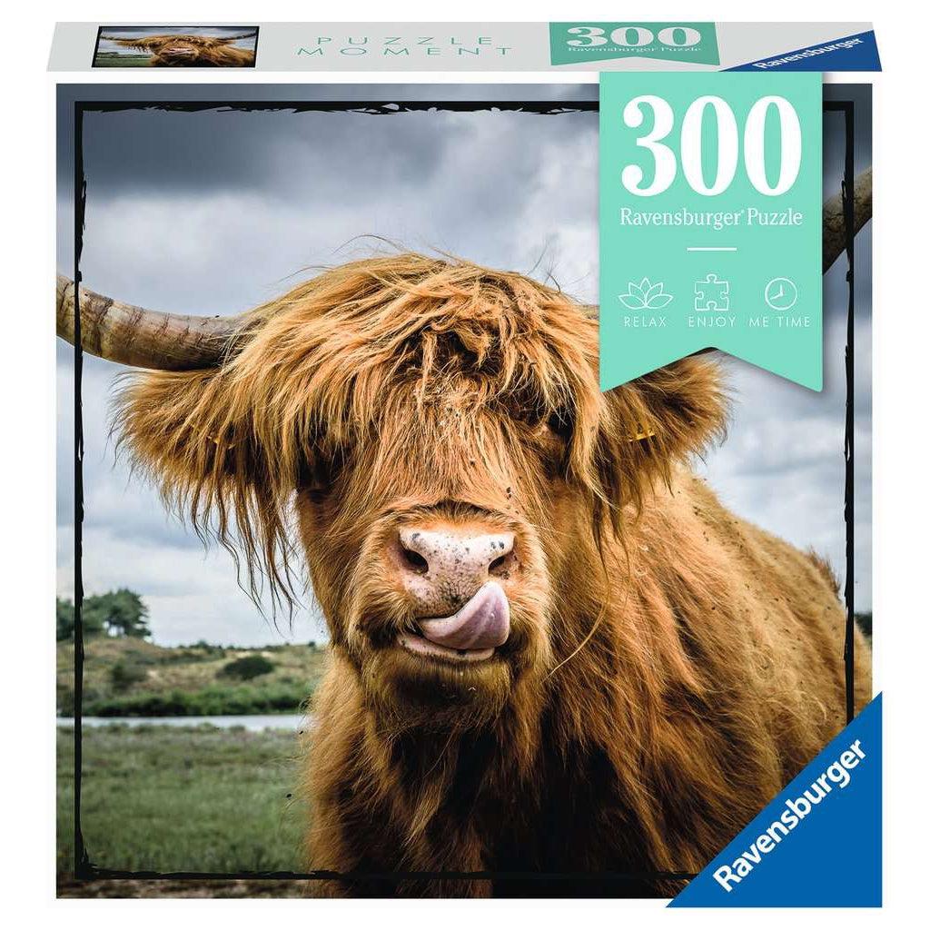 Ravensburger-Puzzle Moments: Highland Cattle 300 Piece Puzzle-13273-Legacy Toys