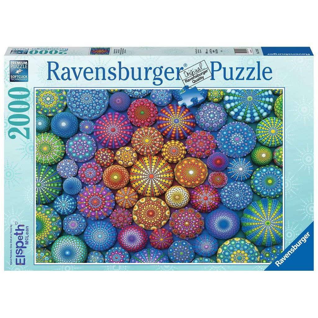 Ravensburger-Radiating Rainbow Mandalas 2000 Piece Puzzle-17134-Legacy Toys