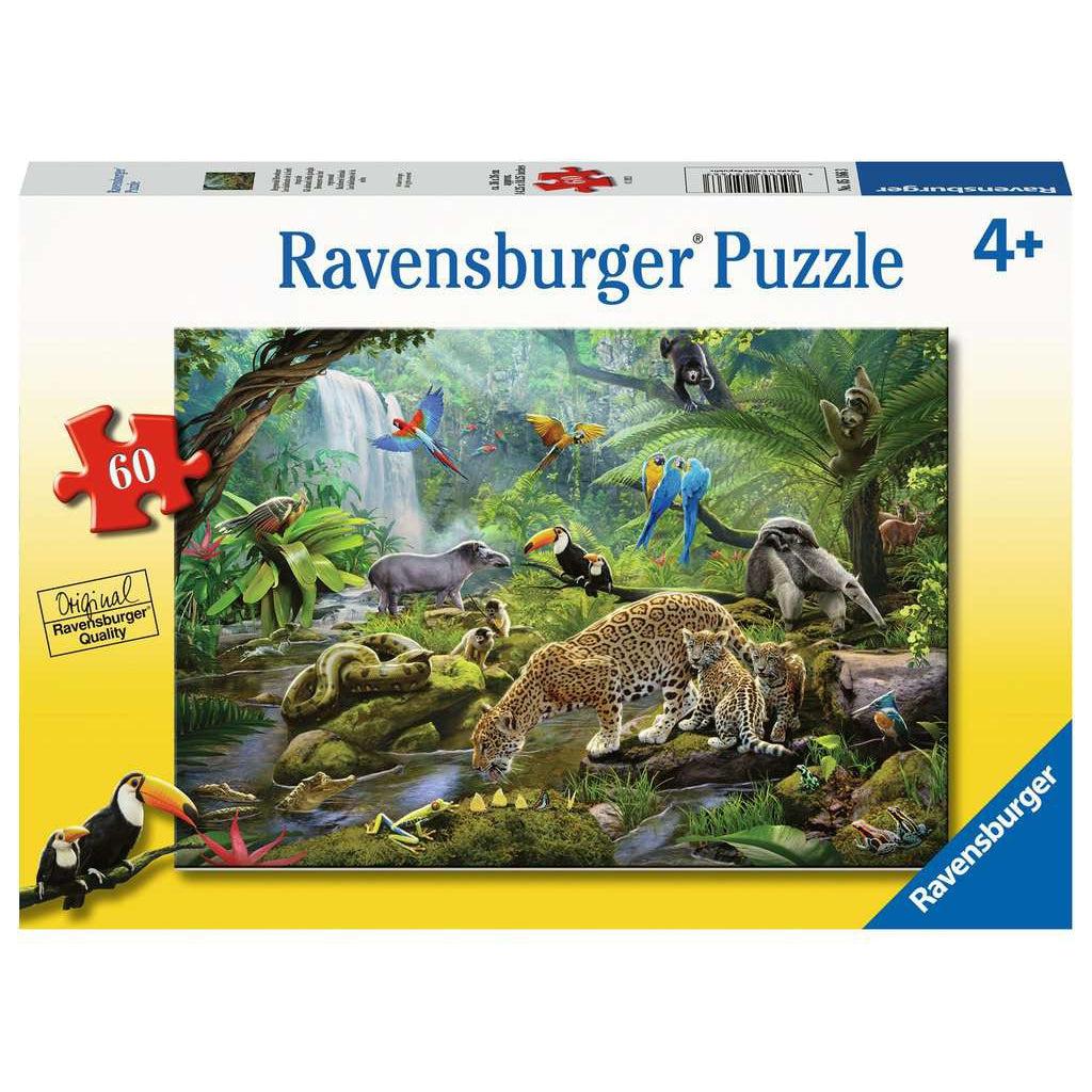 Ravensburger-Rainforest Animals - 60 Piece Puzzle-5166-Legacy Toys