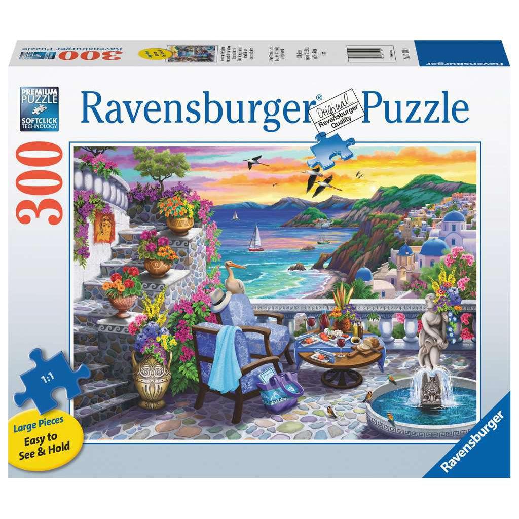 Ravensburger-Santorini Sunset 300 Piece Large Format-17130-Legacy Toys