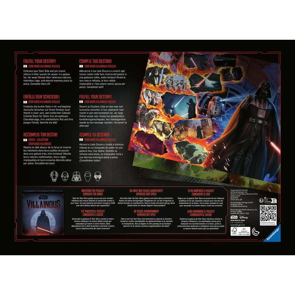 Ravensburger-Star Wars Villainous: Darth Vader 1000 Piece Puzzle-17339-Legacy Toys