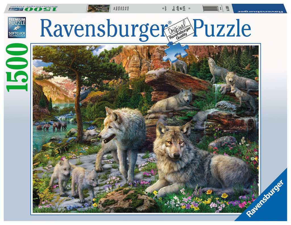 Ravensburger-Wolves In Spring 1500 Piece Puzzle-16598-Legacy Toys