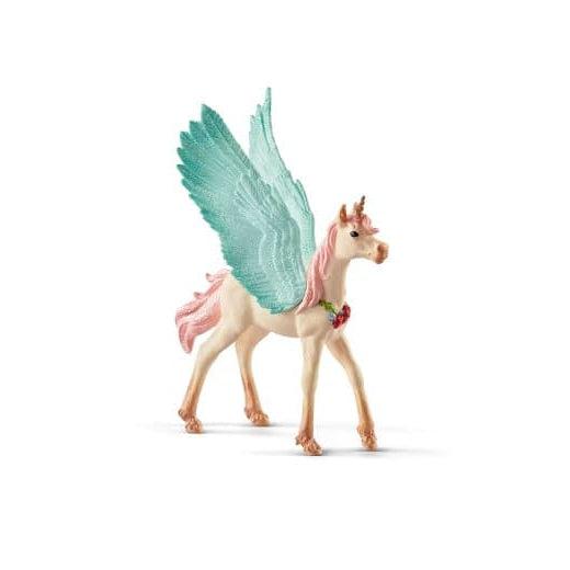Schleich-Decorated Unicorn Pegasus Foal-70575-Barcode 1-Legacy Toys