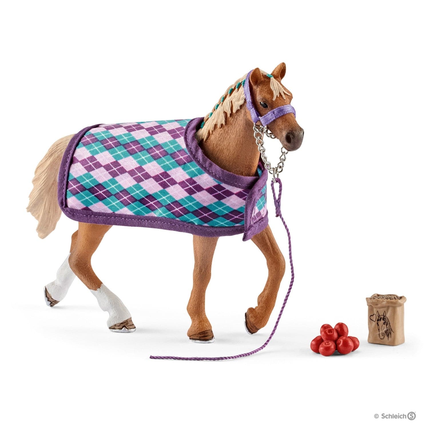 Schleich-English Thoroughbred with Blanket-42360-Legacy Toys