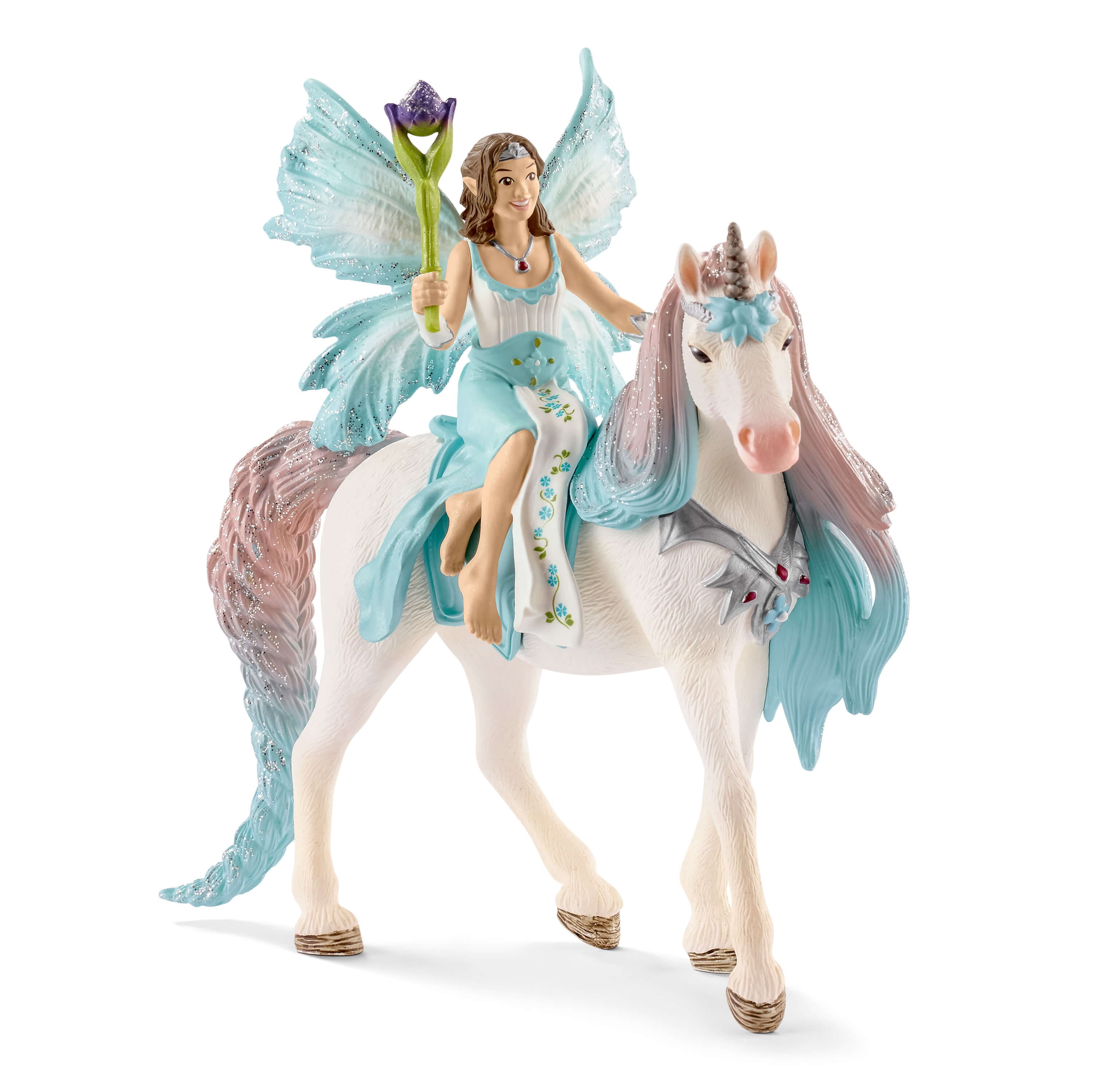 Schleich-Fairy Eyela with Princess Unicorn-70569-Barcode 1-Legacy Toys