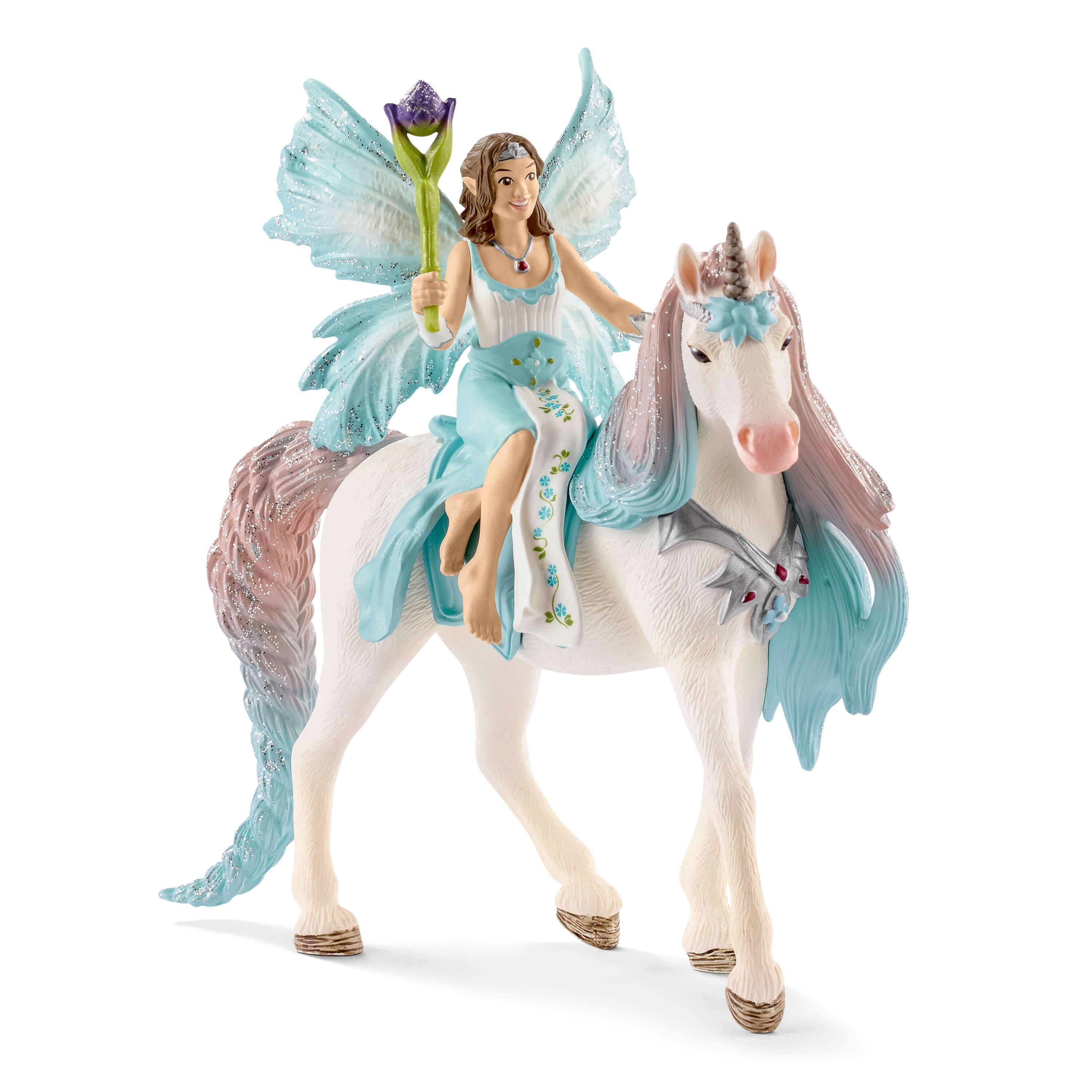 Schleich-Fairy Eyela with Princess Unicorn-70569-Barcode 2-Legacy Toys