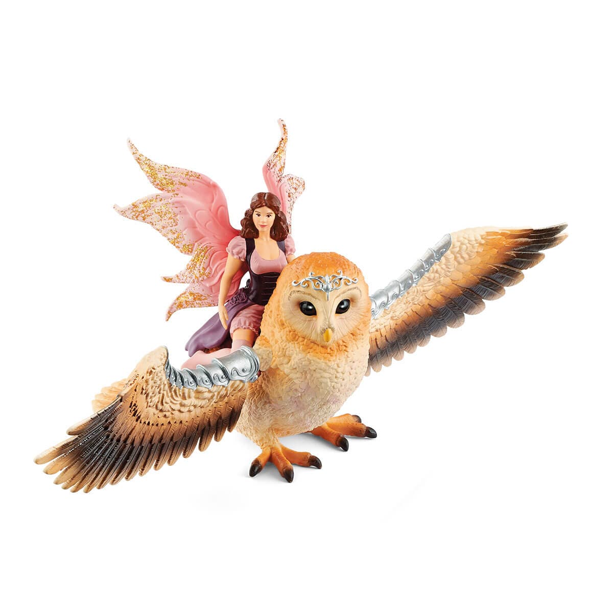 Schleich-Fairy in Flight on Glam Owl-70713-Legacy Toys