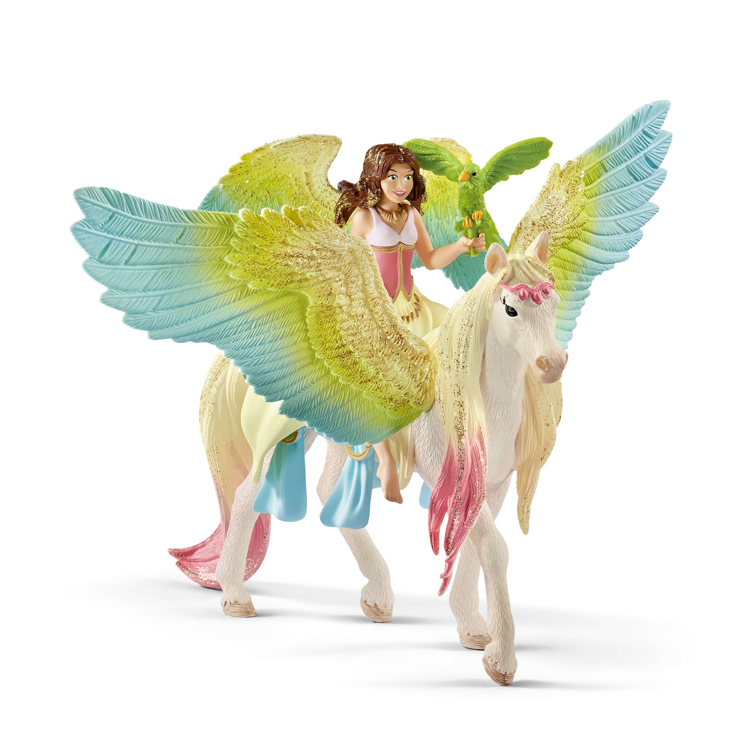 Schleich-Fairy Surah with Glitter Pegasus-70566-Legacy Toys
