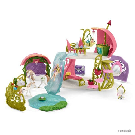 Schleich-Flower House with Lake + Stable-42445-Legacy Toys