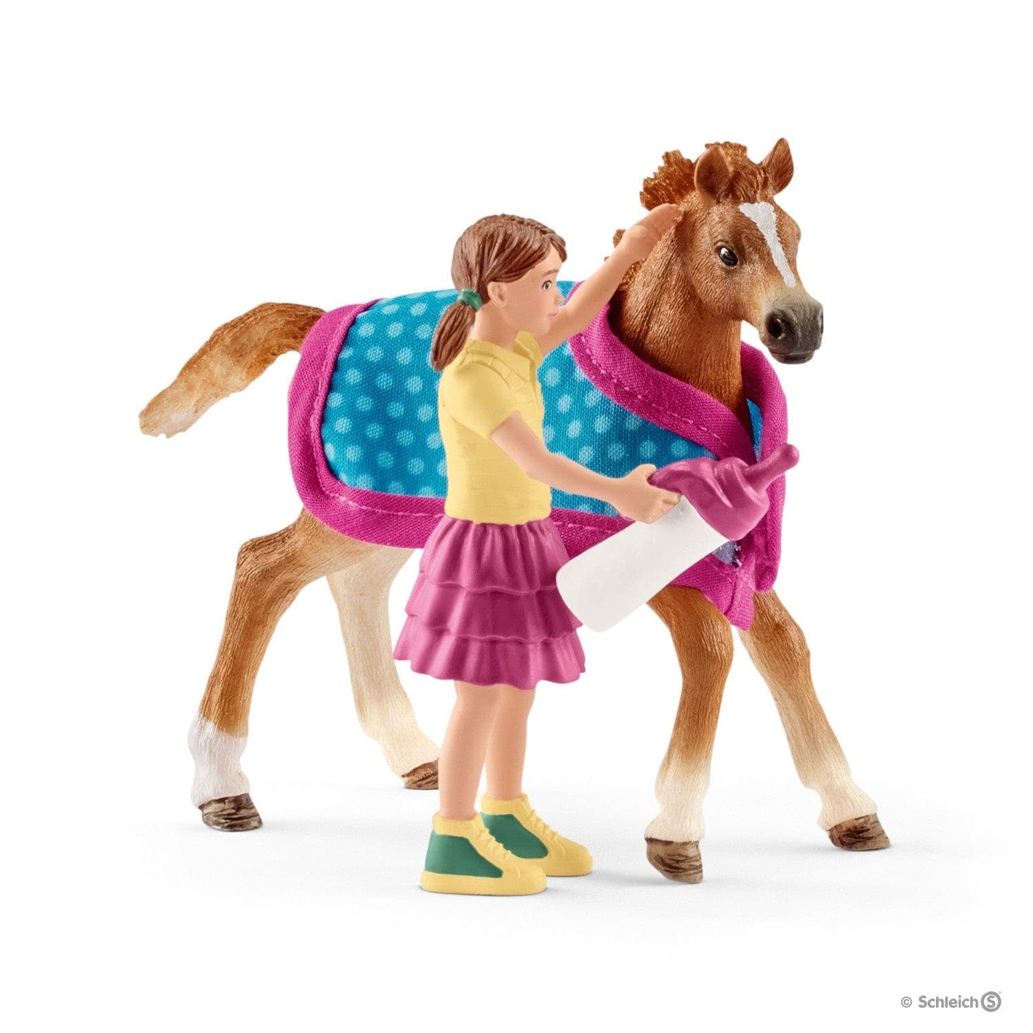 Schleich-Foal with Blanket-42361-Legacy Toys