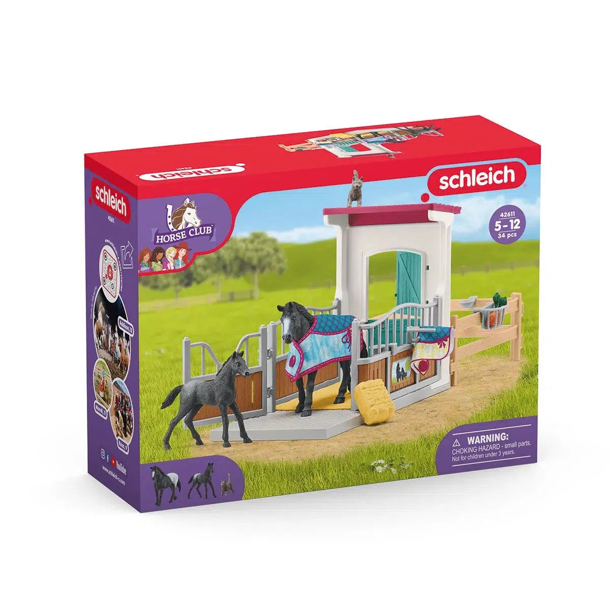 Schleich-Horse Box with Mare and Foal-42611-Legacy Toys