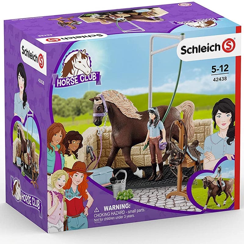 Schleich-Horse Club Washing Area with Emily & Luna-SCH42438-Legacy Toys